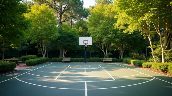 Construire un terrain de basket qui optimise l'espace extérieur